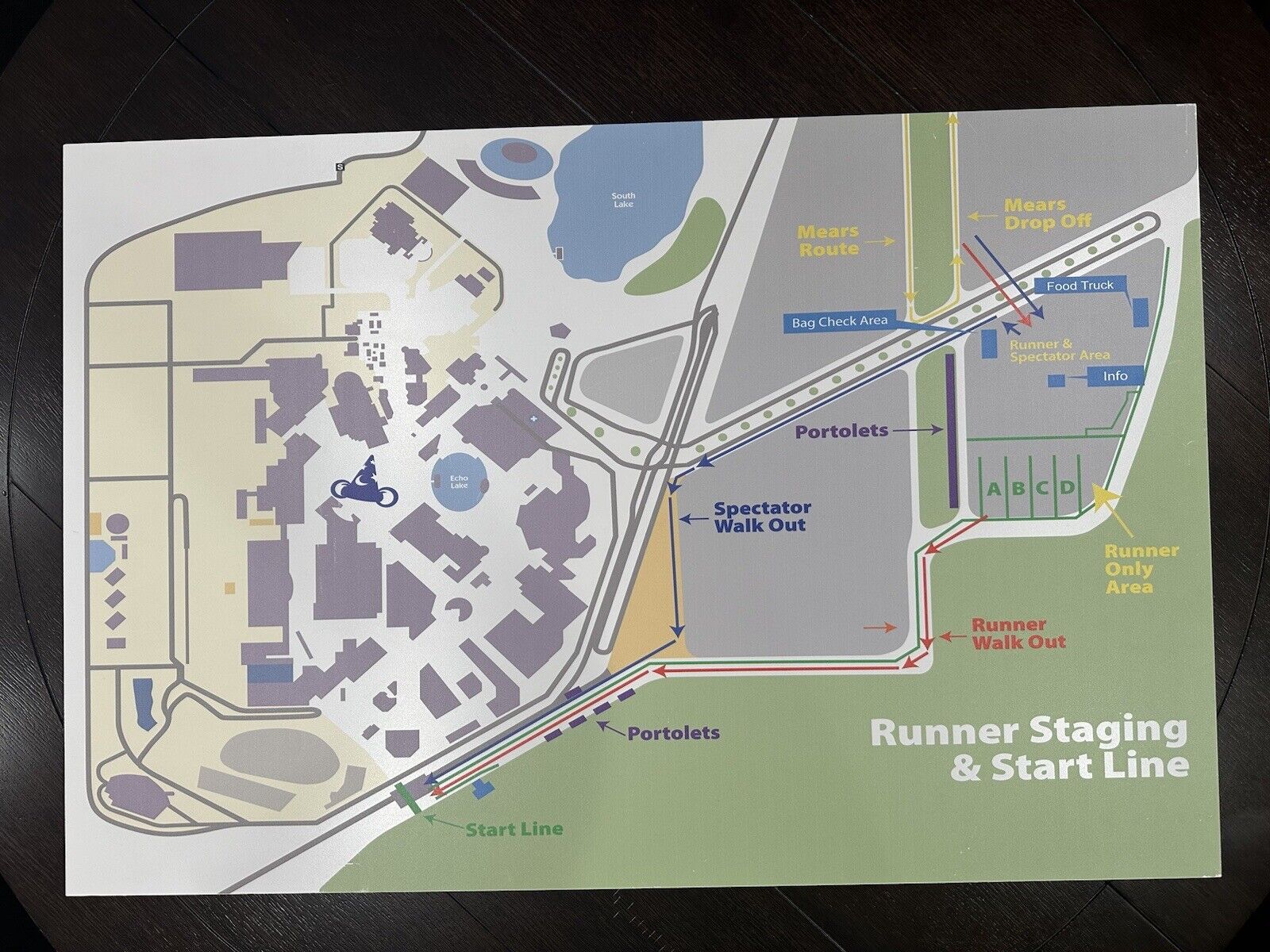 Run Disney Hollywood Studios Runner Staging Start Line Map Park Used Sign Prop