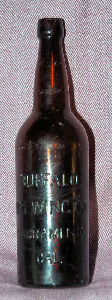1800s Buffalo Brewing Company Sacramento California Blob Top Quart Beer Bottle