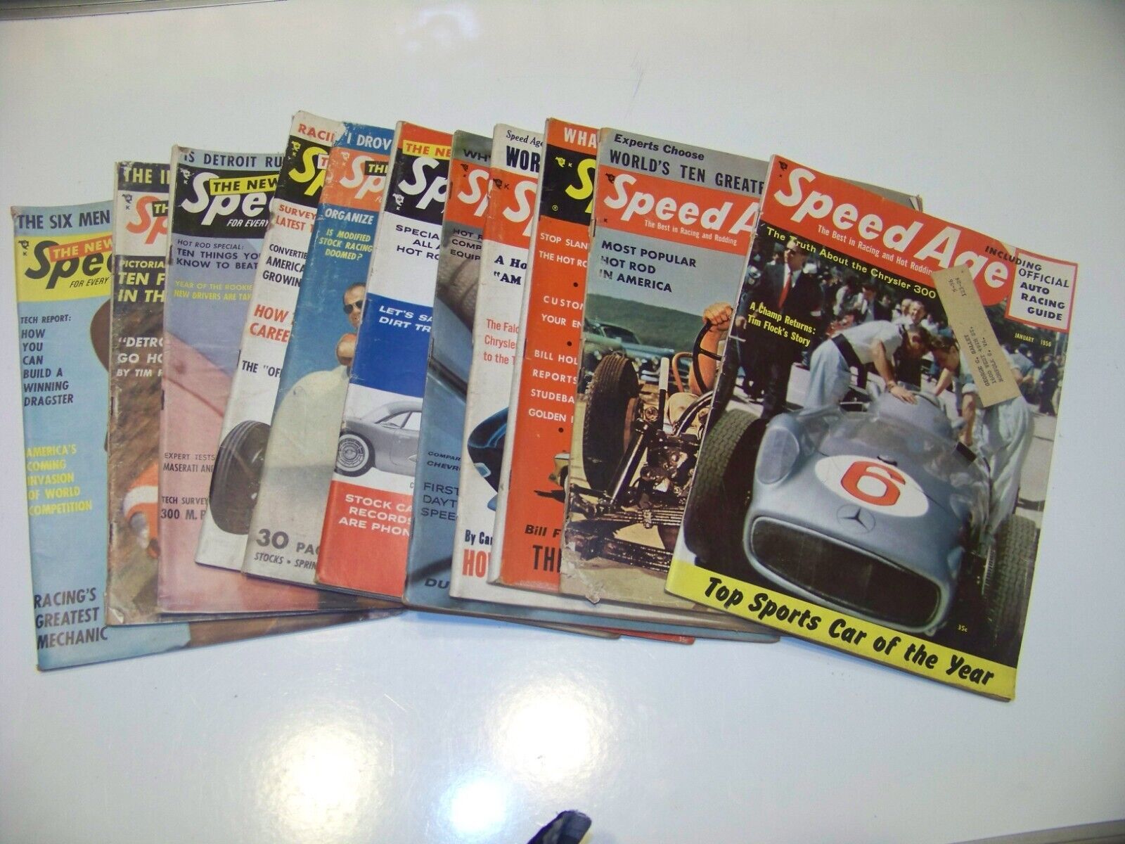 1956 Speed Age Magazines 11 issues hot rod and car magazine racing automobile