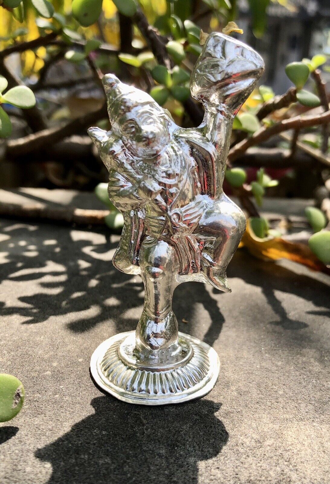 925 Silver Hindu Religious HANUMANA, Hanuman jis Idol Statue, 20.7 gm, 7 cm