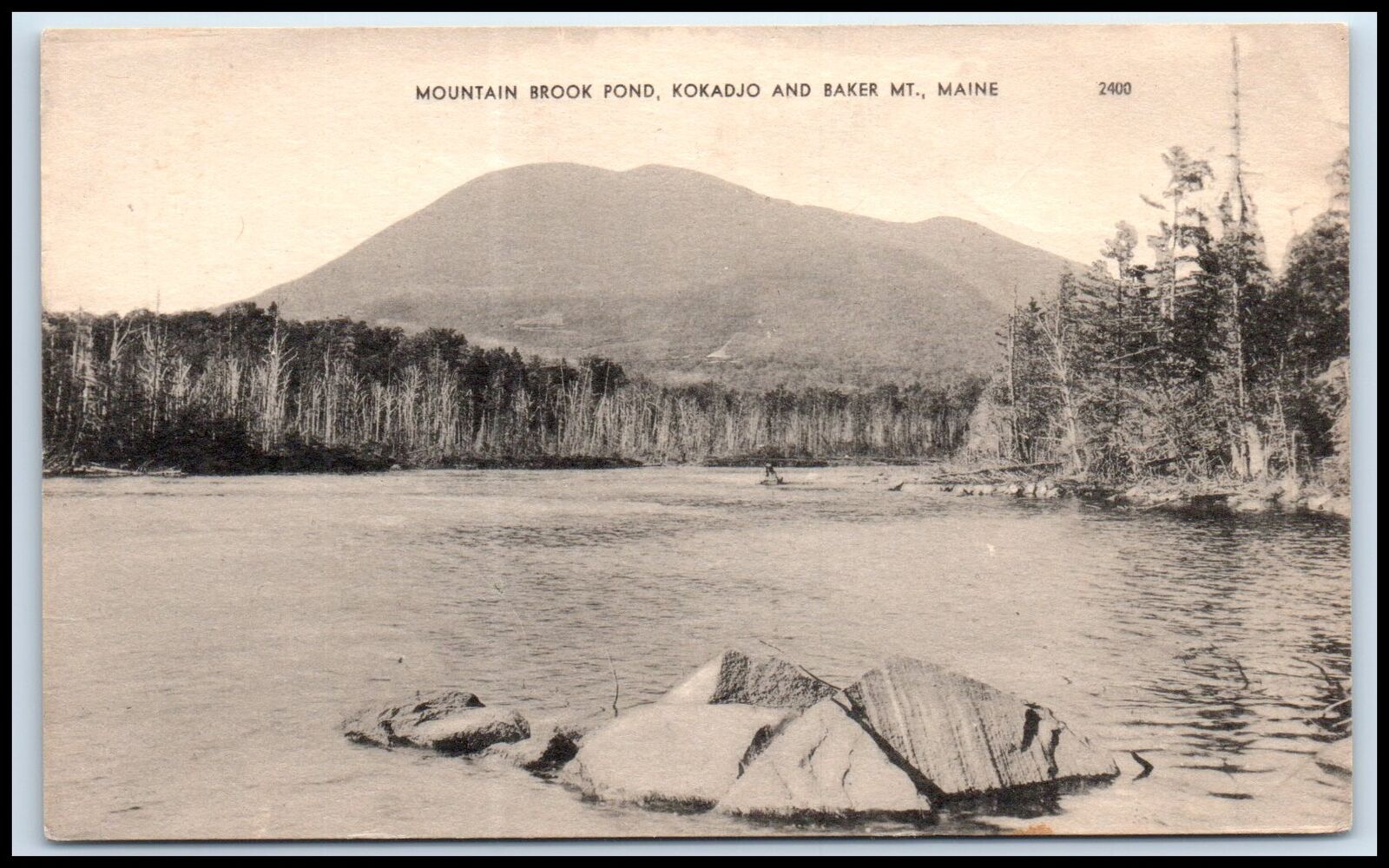 Postcard Mountain Brook Pond, Kokadjo And Baker Mt., Maine  ME D70