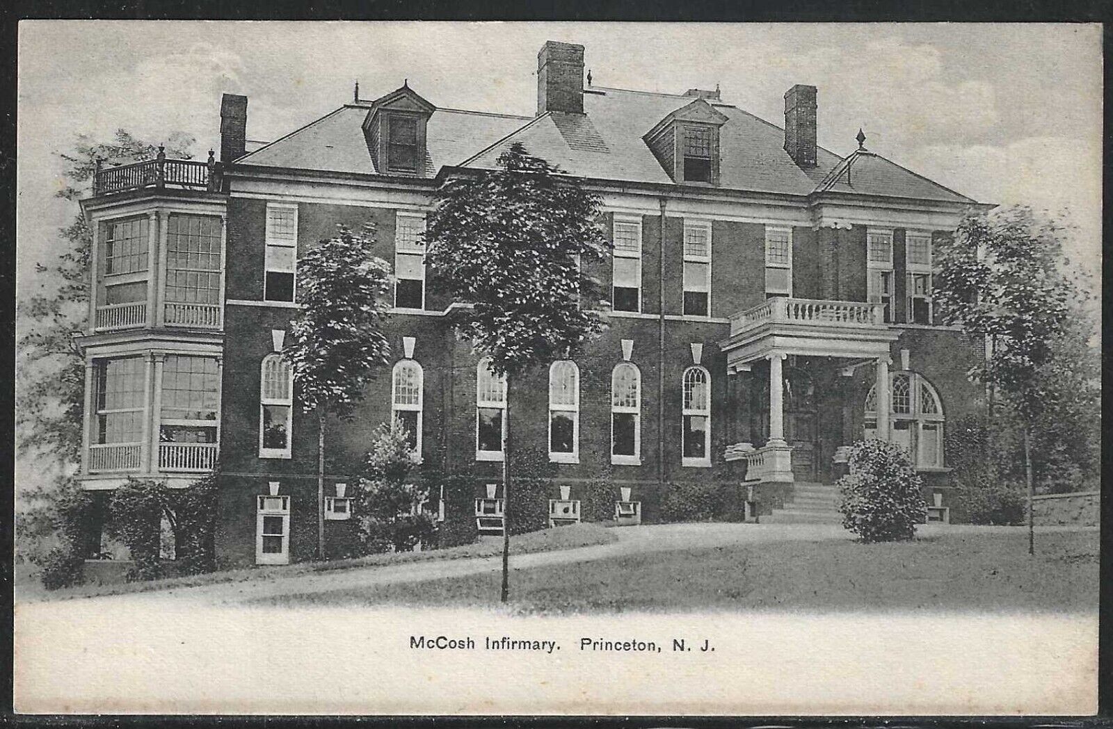 McCosh Infirmary, Princeton, New Jersey, Very Early Postcard, Unused