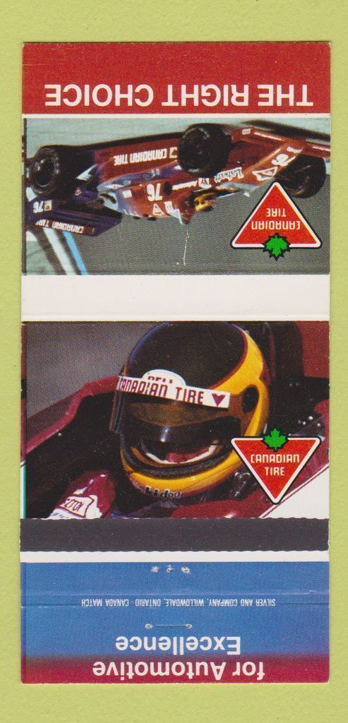 Matchbook Cover - Canadian Tire Auto Racing Canada 30 Strike