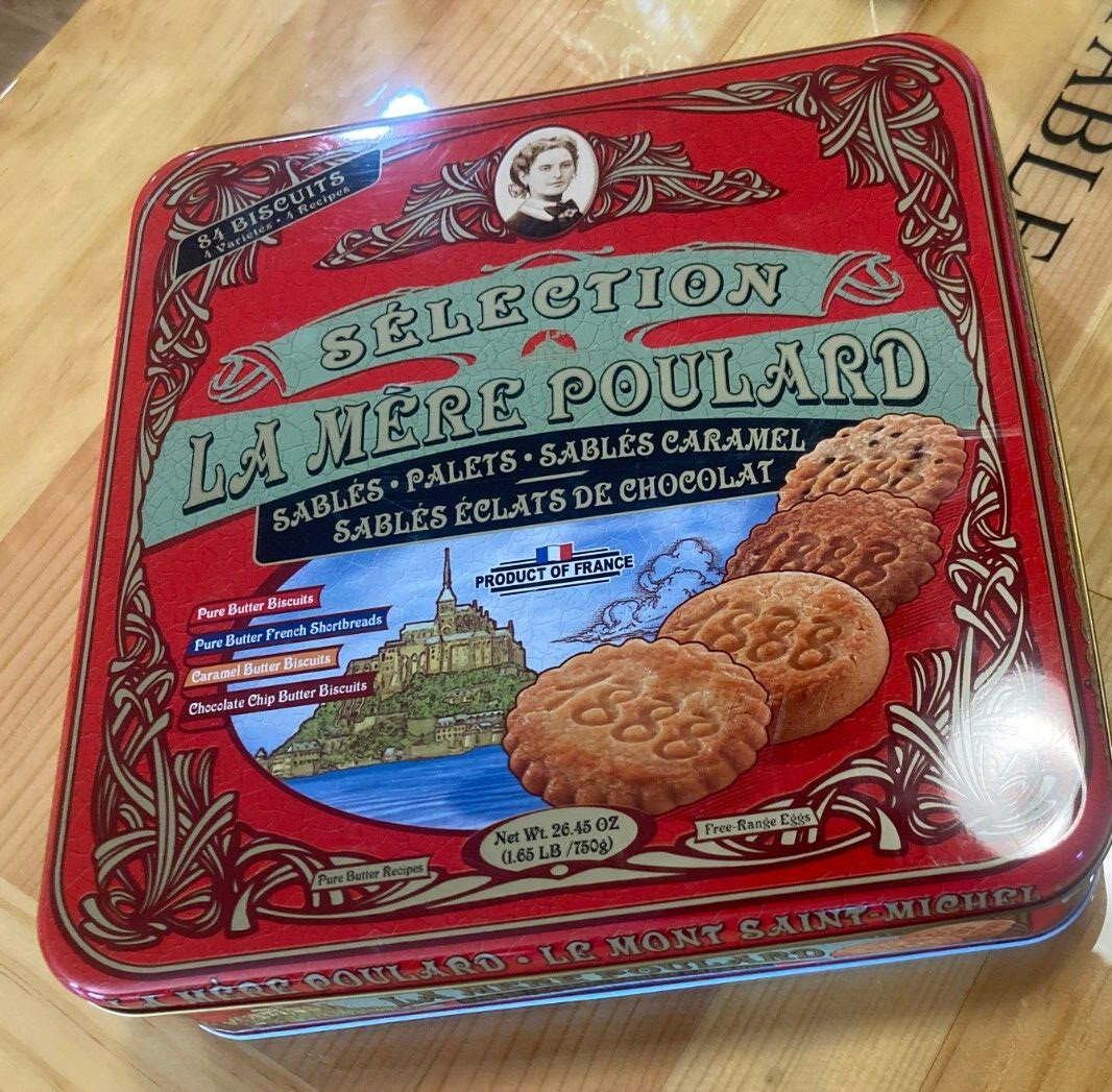 Collector La Mere Poulard French Butter Cookies 4 varietes 26.45 oz Biscuit Tin