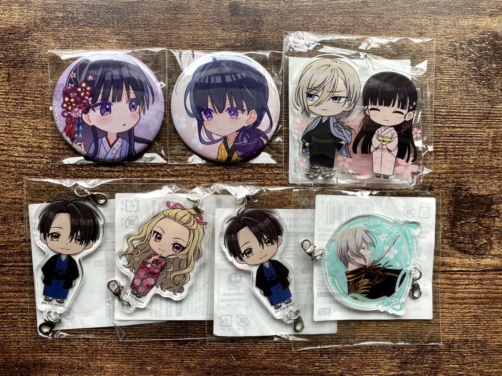 My Happy Marriage (Set of 7) - Can Badges, Pair Acrylic Stand, and Keychains