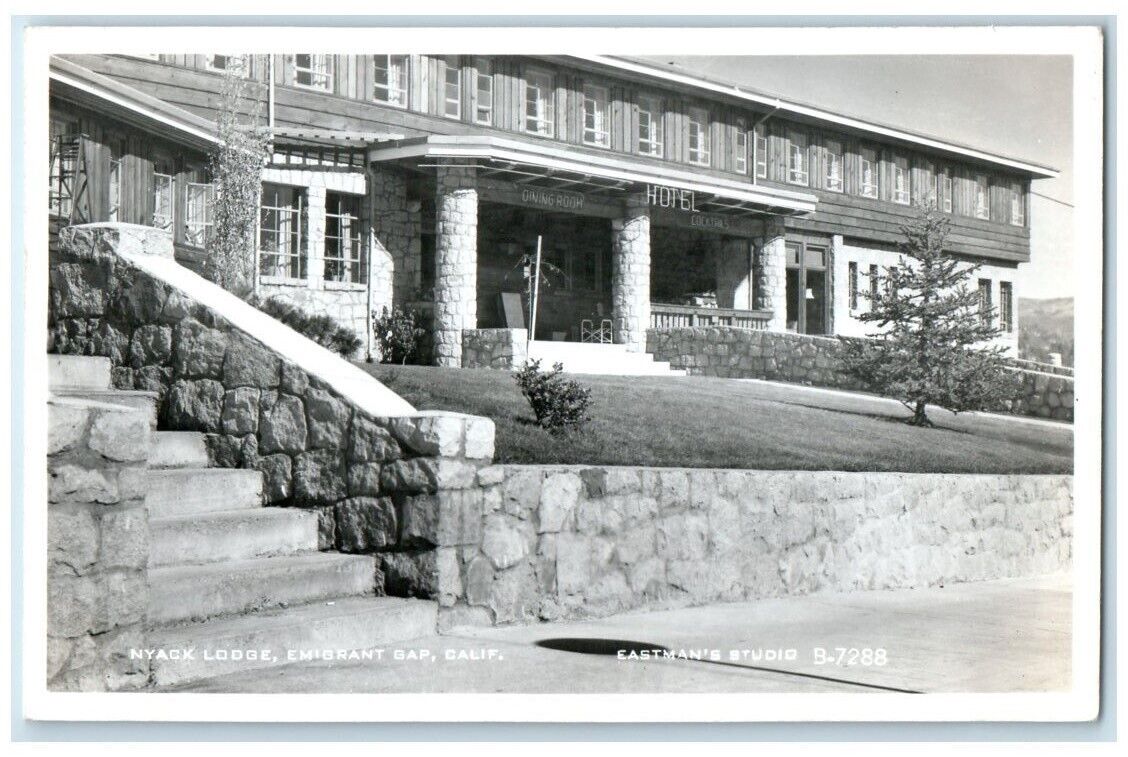 c1950's Nyack Lodge Hotel Eastman's Studio Emigrant Gap CA RPPC Photo Postcard