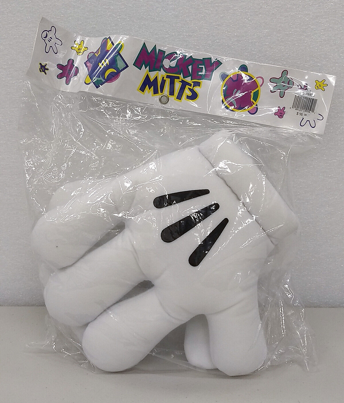 Disney MICKEY MITTS Mickey Mouse Mitts Oversized White Plush Gloves NEW SEALED