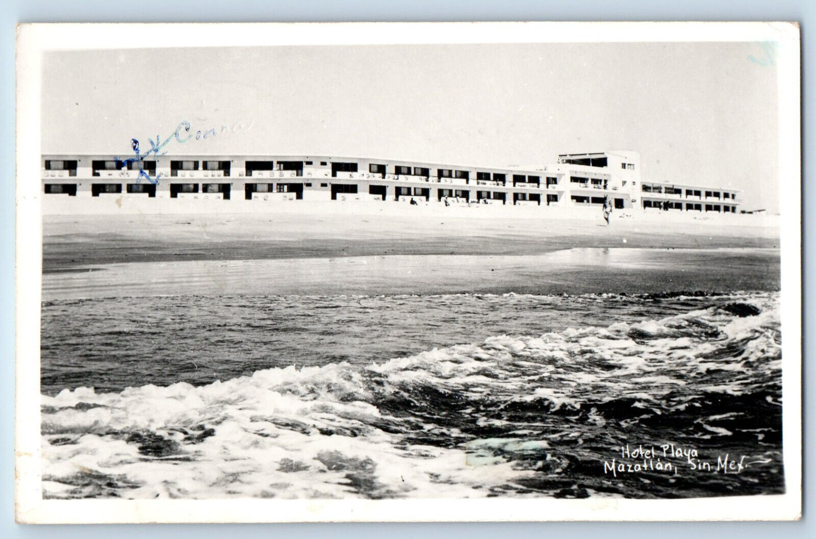 Mazatlan Sinaloa Mexico Postcard Hotel Playa c1930's Posted RPPC Photo