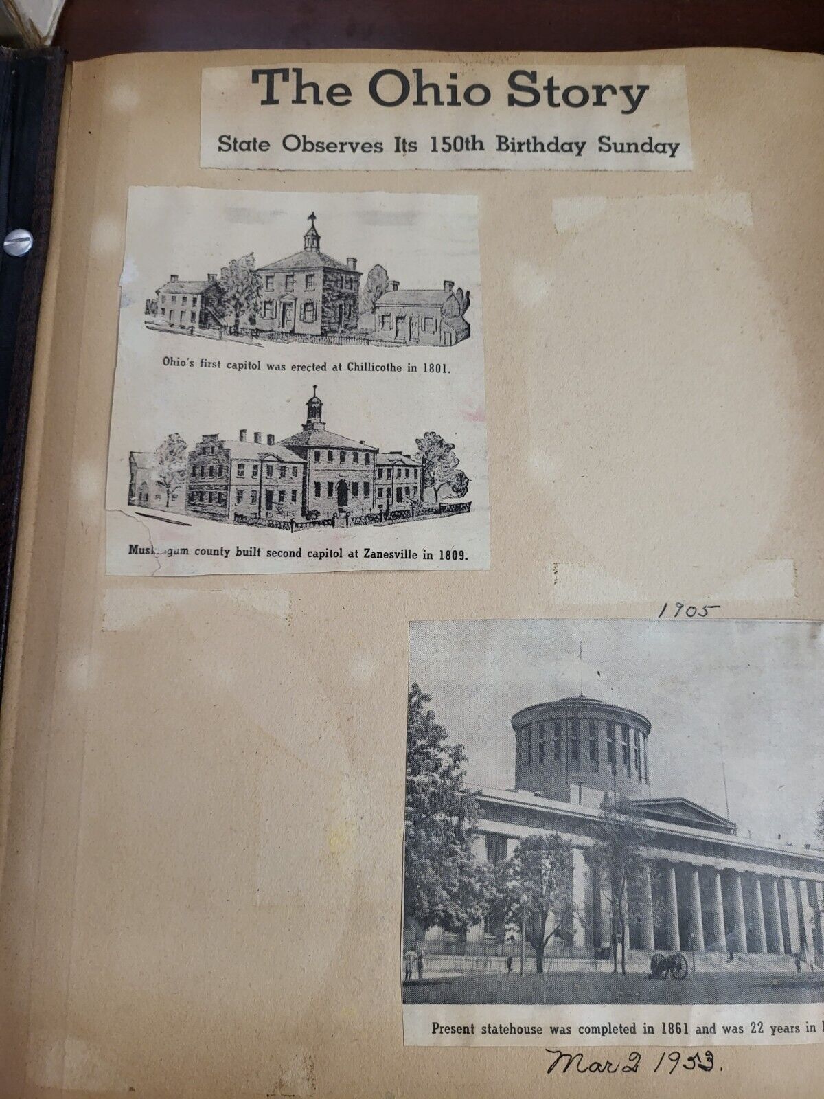 Vintage Scrapbook 1930s era Ohio History News & Personal Memorabilia *  #2810