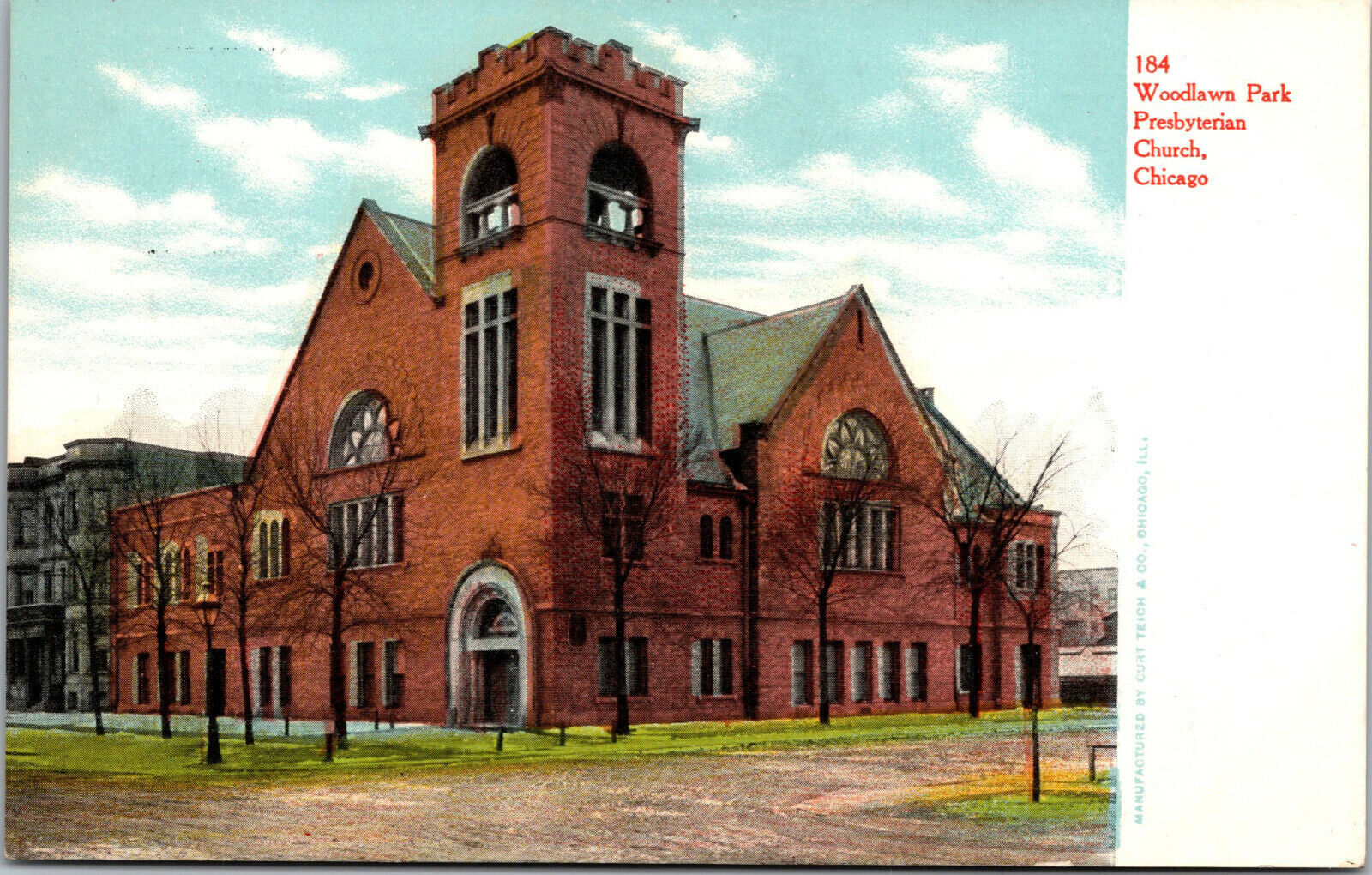 Vtg 1900s Woodlawn Park Presbyterian Church Chicago Illinois IL Unused Postcard