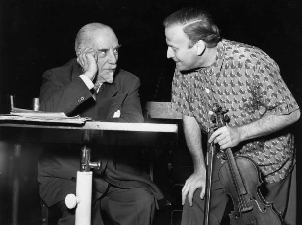 Sir Yehudi Menuhin American born British violinist Sir Thomas B- 1956 Old Photo