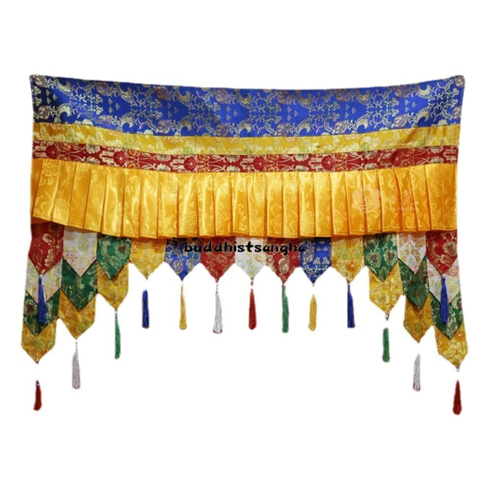 100cm Buddha Hall Decoration Hanging Curtain Tibetan Colorful Curtain Wall 