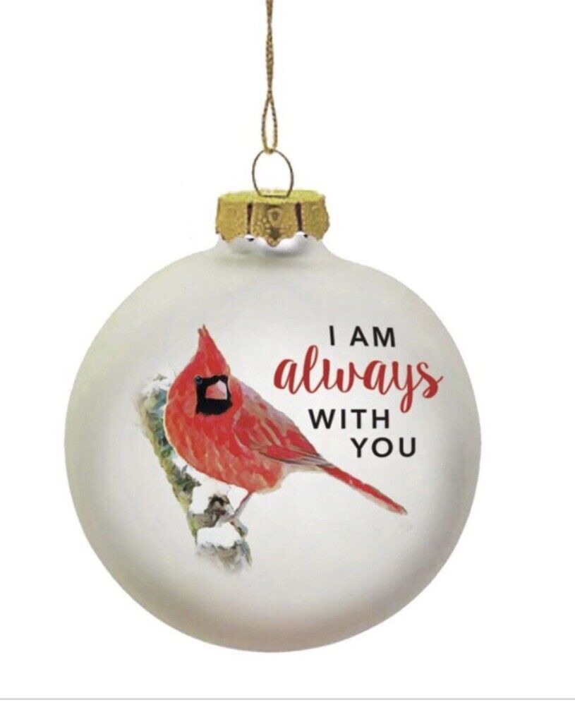 Caring Cardinal Christmas Ornament In memory Of 3.95” NIB Enesco