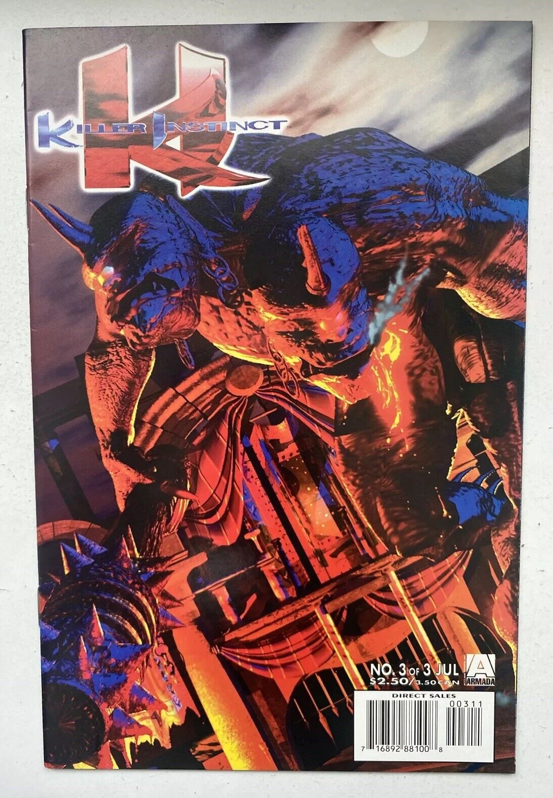 Killer Instinct #3 NM- (1996 ARMADA COMICS) Low Print Run Video Game Comic
