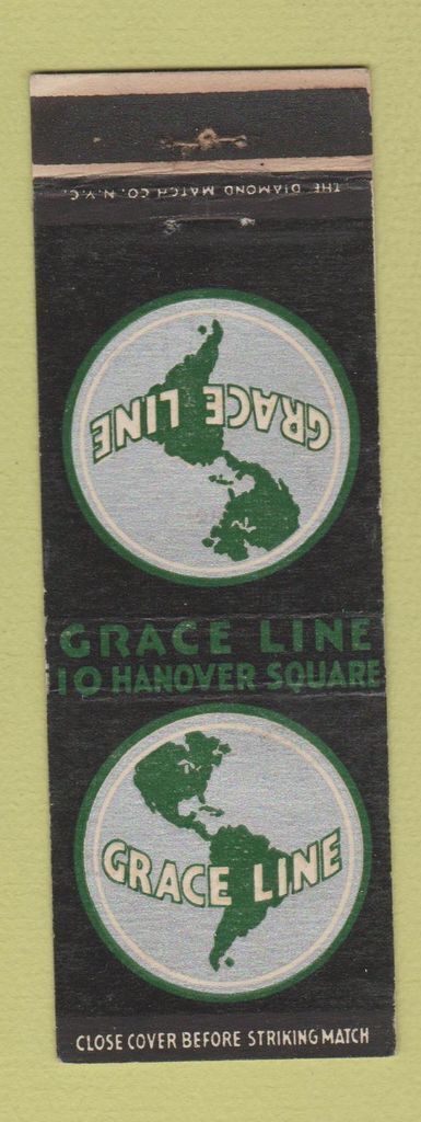 Matchbook Cover - Grace Line Shipping