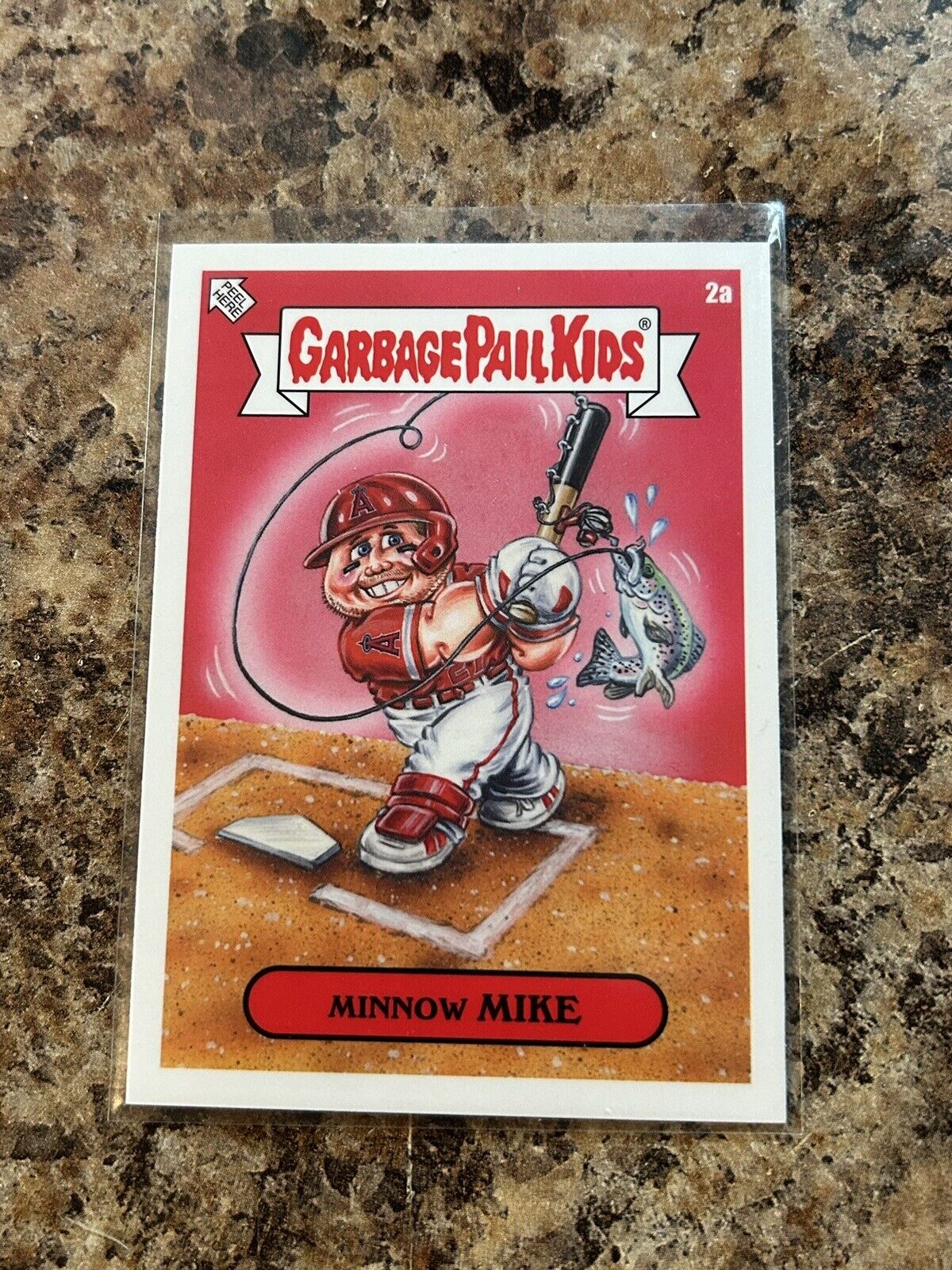 2023 Garbage Pail Kids MLB Series 3 Trout Fishing #2b Mike Trout Angels
