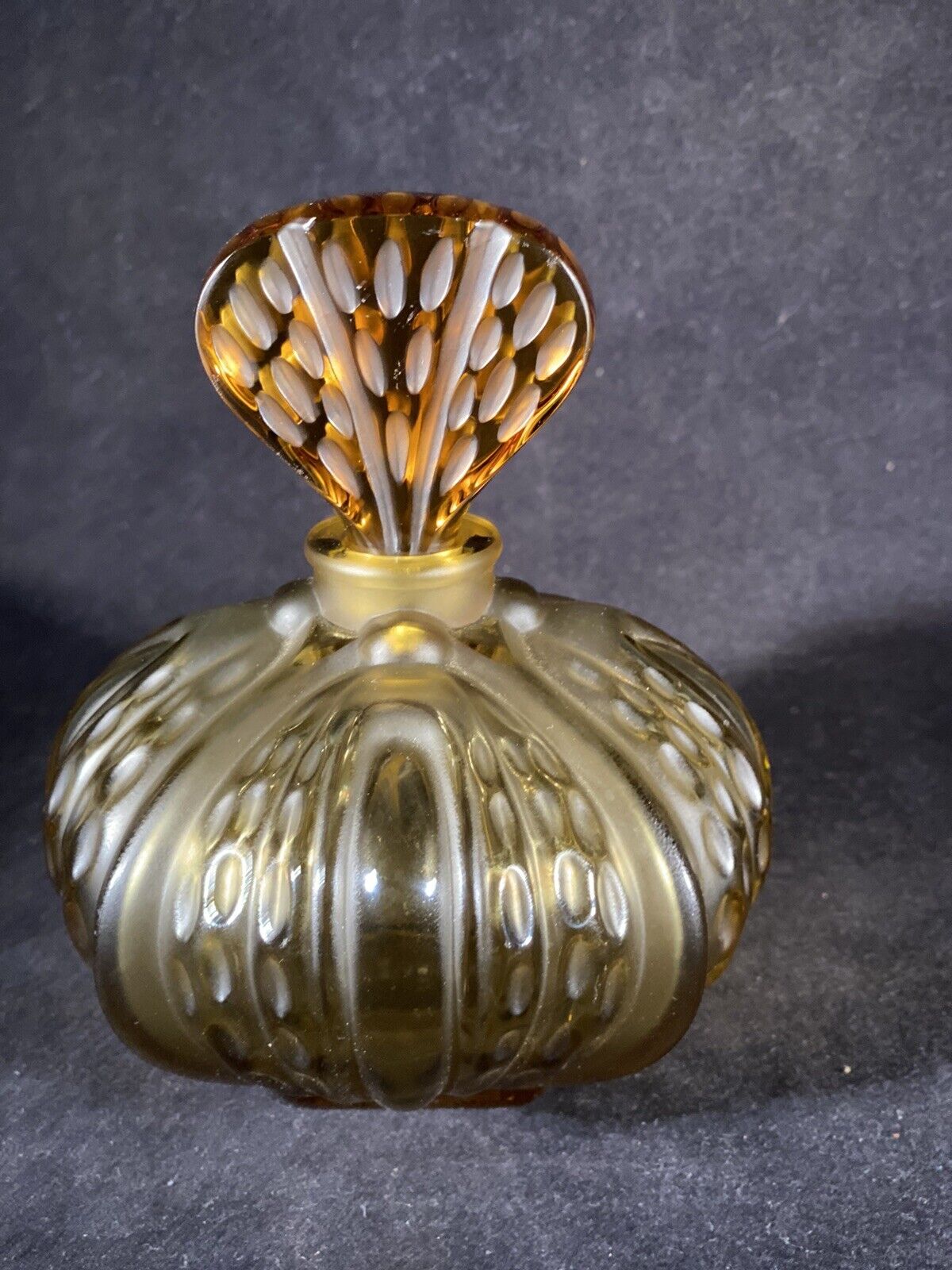 Lalique France “Mirabel” Art Glass 4.5” Perfume Bottle 