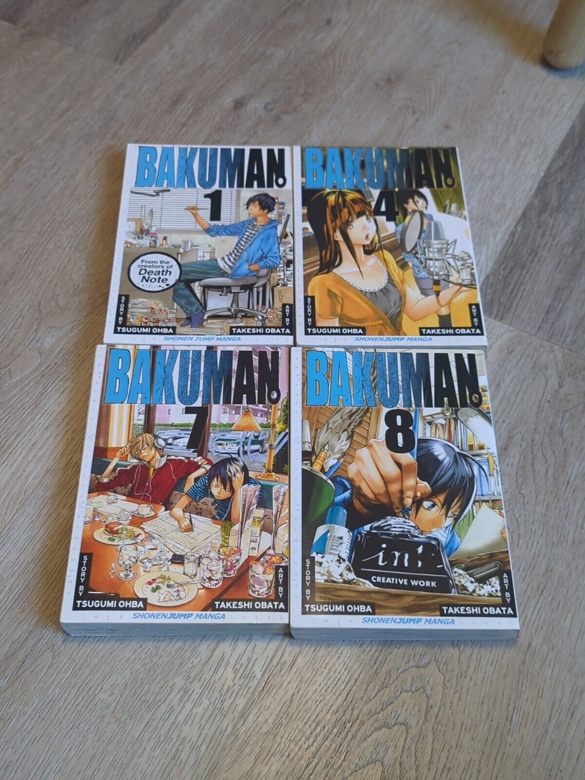 Bakuman by Tsugumi Ohba & Takeshi Obata. English manga Shonen Jump. 4 book lot