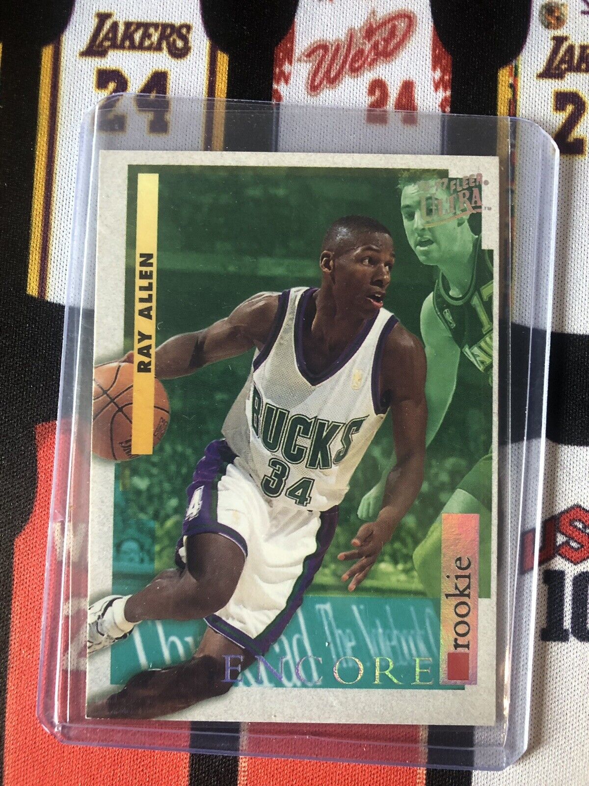 1997-98 RAY ALLEN FLEER ULTRA #265 ENCORE ROOKIE RC CARD BUCKS NBA HOF 75