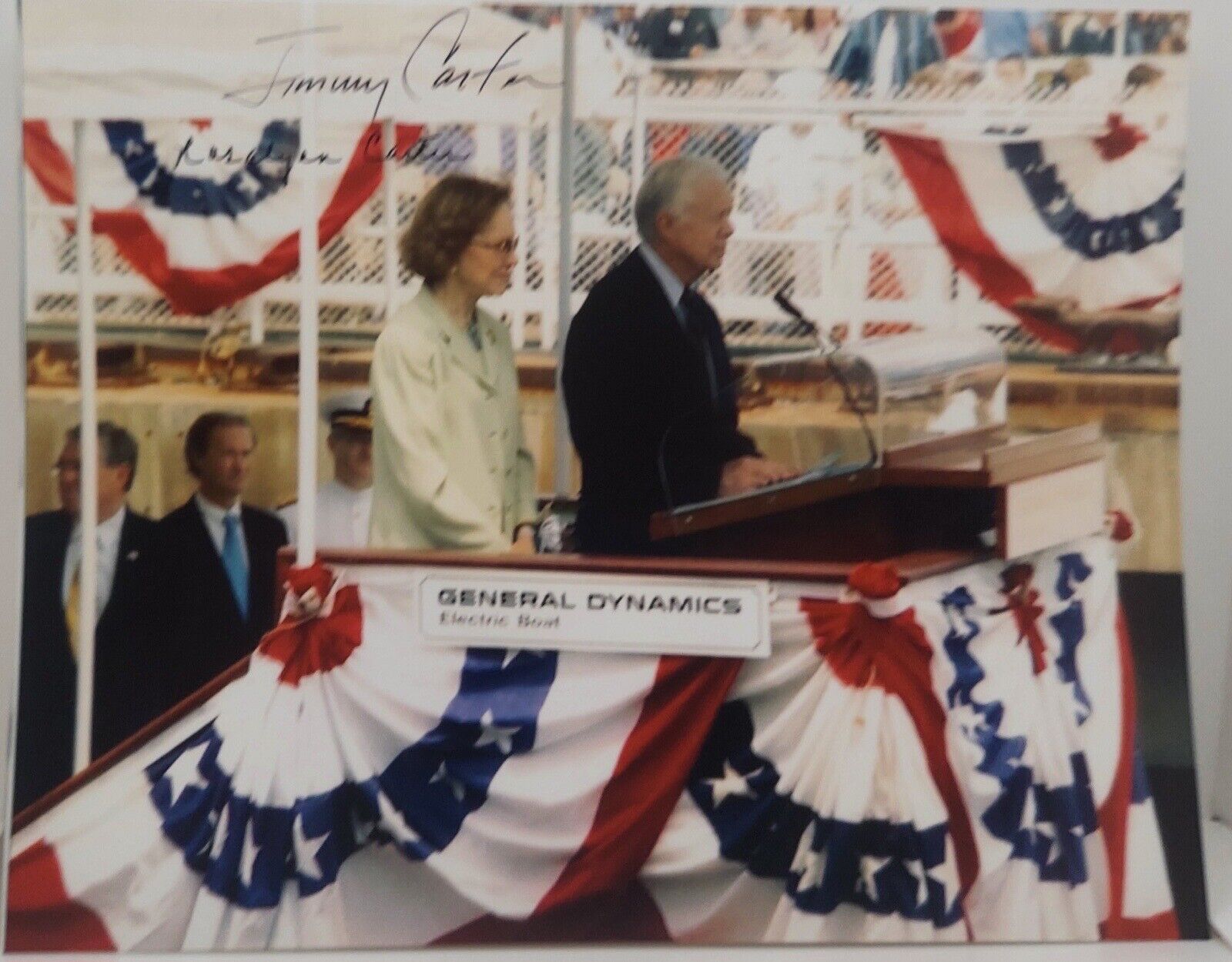 Jimmy Carter & Rosalynn Carter Signed 8x10 Photo Autographed Full Signature