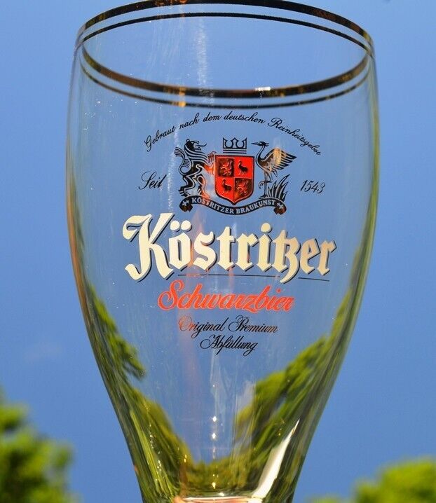 KOSTRITZER SCHWARZBIER DAS ORIGINAL .3 LTR GERMAN BEER GLASS