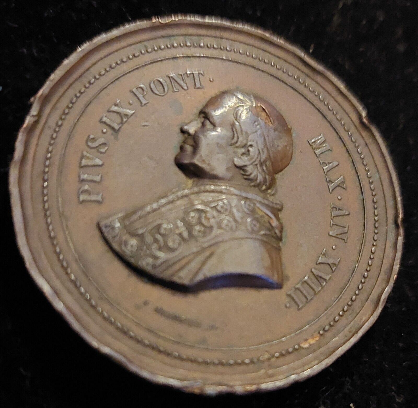 Pope Pius IX- 1836- Bronze Medal issued for third centenary of Concilium in Tren
