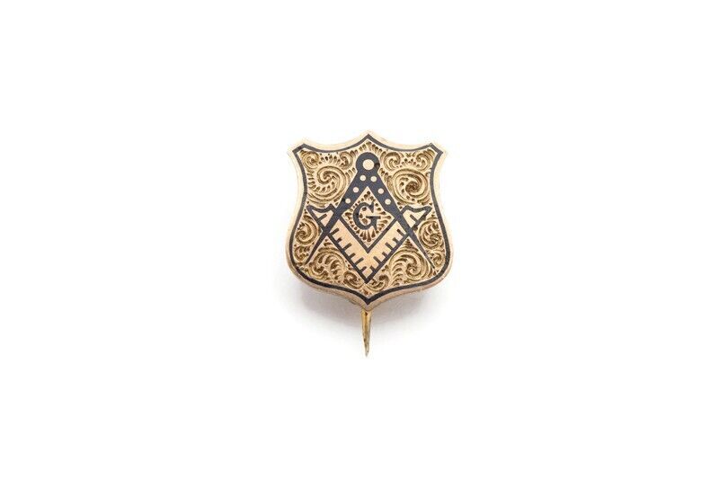 Vintage 10k Yellow Gold Masonic Pin
