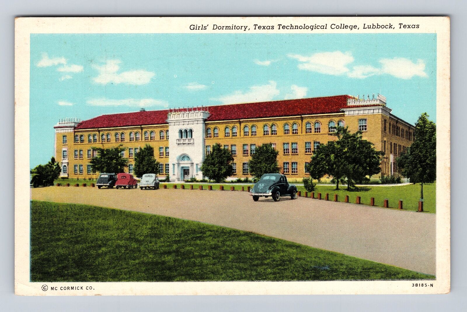 Lubbock TX- Texas, Girls Dorms, Technological College, Vintage c1946 Postcard