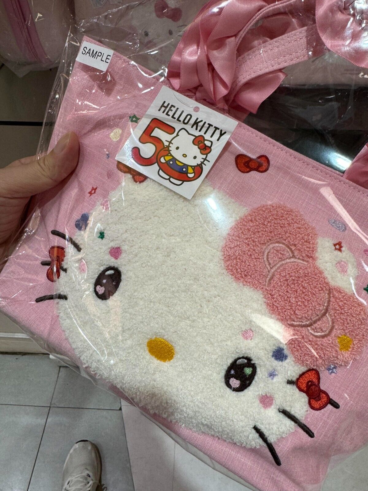 limited edition hello kitty 50th anniversary tote bag from South Korea