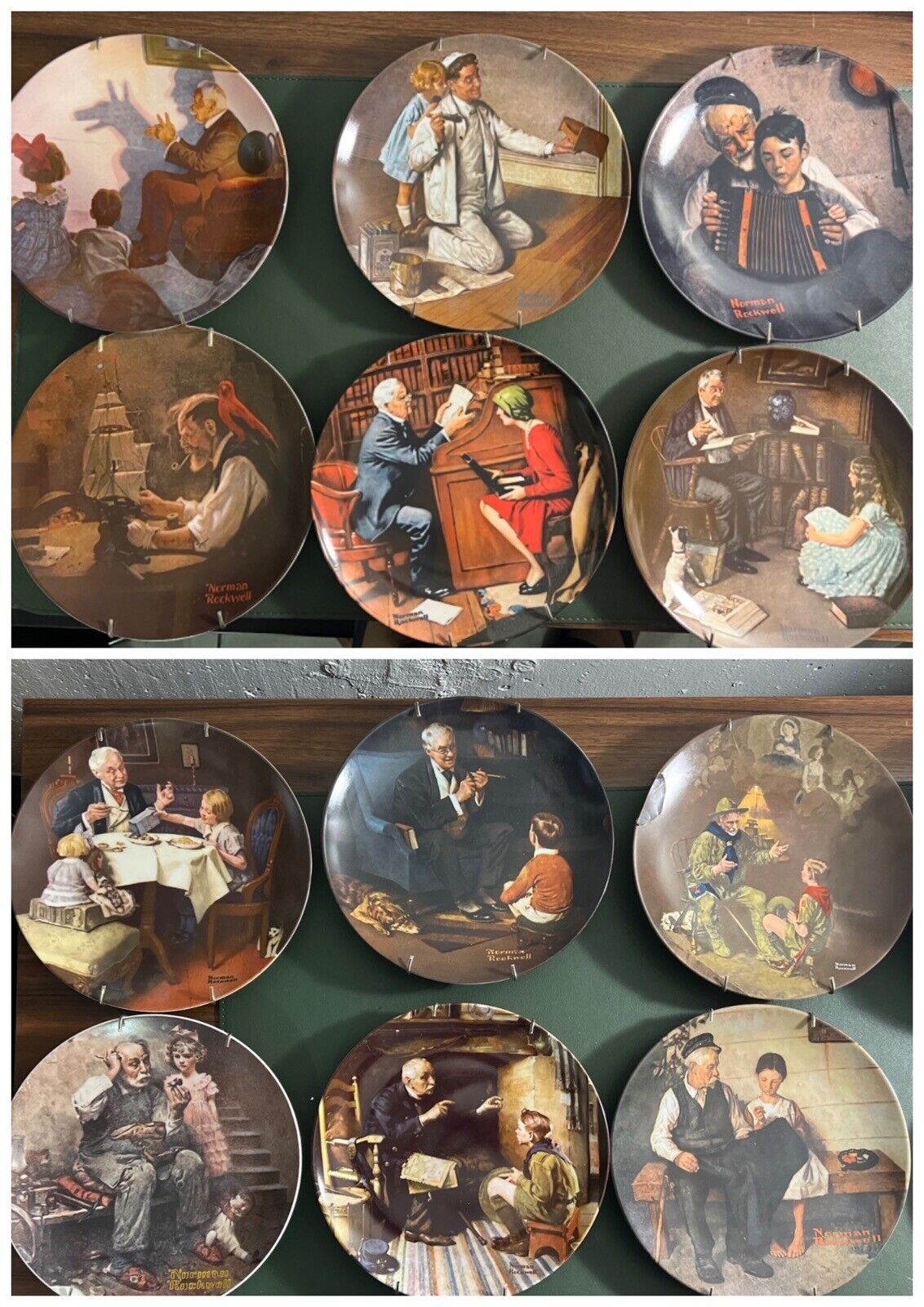 Knowles Norman Rockwell Plates SET of 12