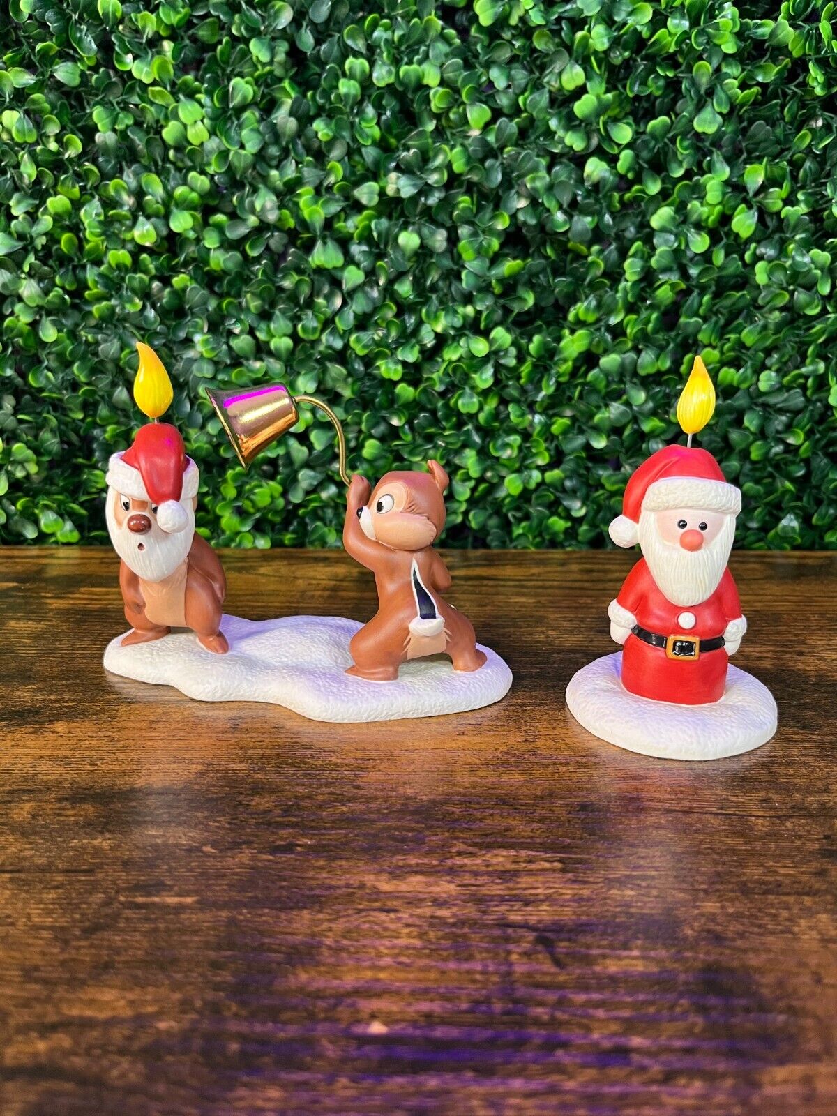 WDCC Chip N Dale Little Mischief Makers & Santa Candle Figurine No Box or COA