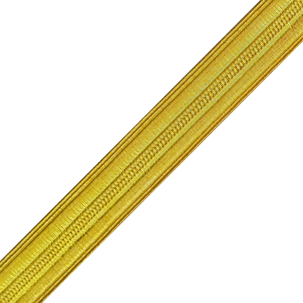 ARMY MILITARY NAVY PILOT UNIFORM BRAID VESTMENT CHASUBLE TRIM GOLD 1/2 IN 6 YARD