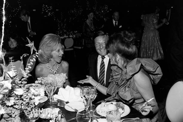 Barbara Davis producer Merv Griffin actress Joan Collins & guests Old Photo 1