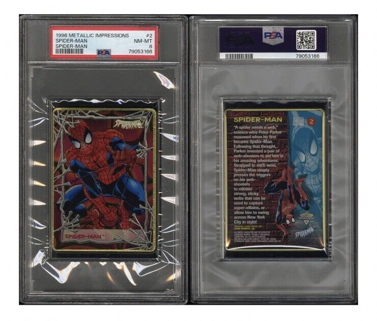 1996 Metallic Impressions Spider-man 2 Psa 8 John Romita JR. 