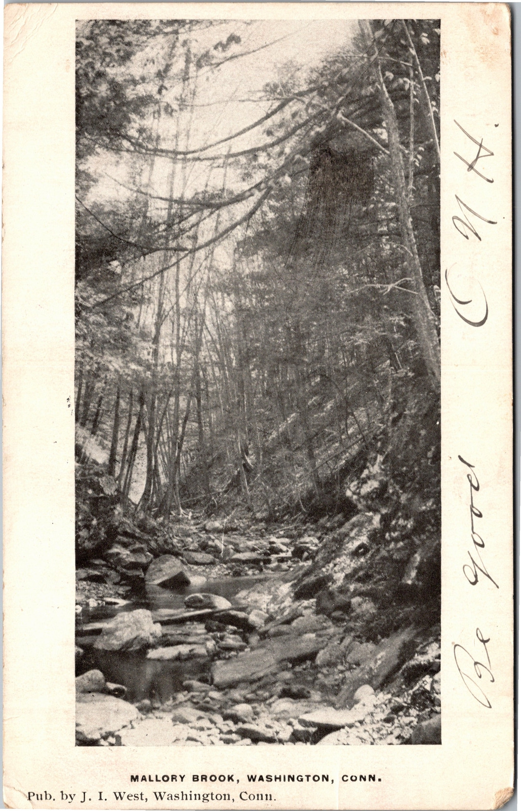 Postcard CT Washington Mallory Brook 1907