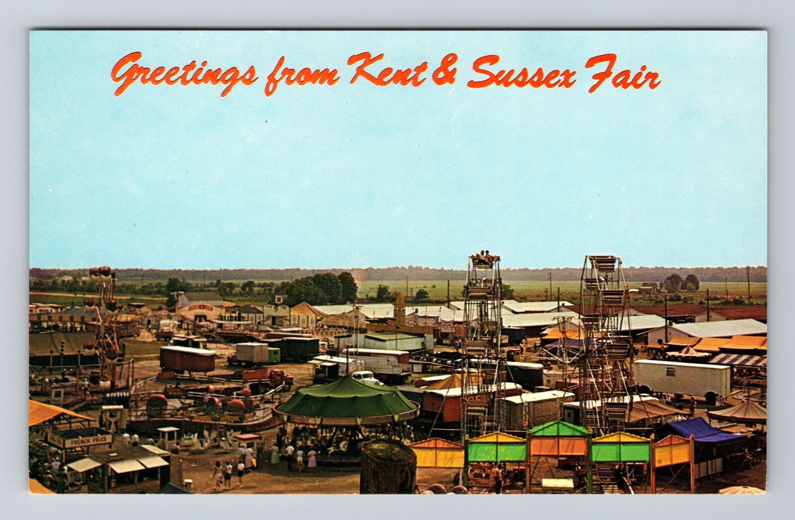 Harrington DE-Delaware, Kent & Sussex Fair Scenic Greetings, Vintage Postcard