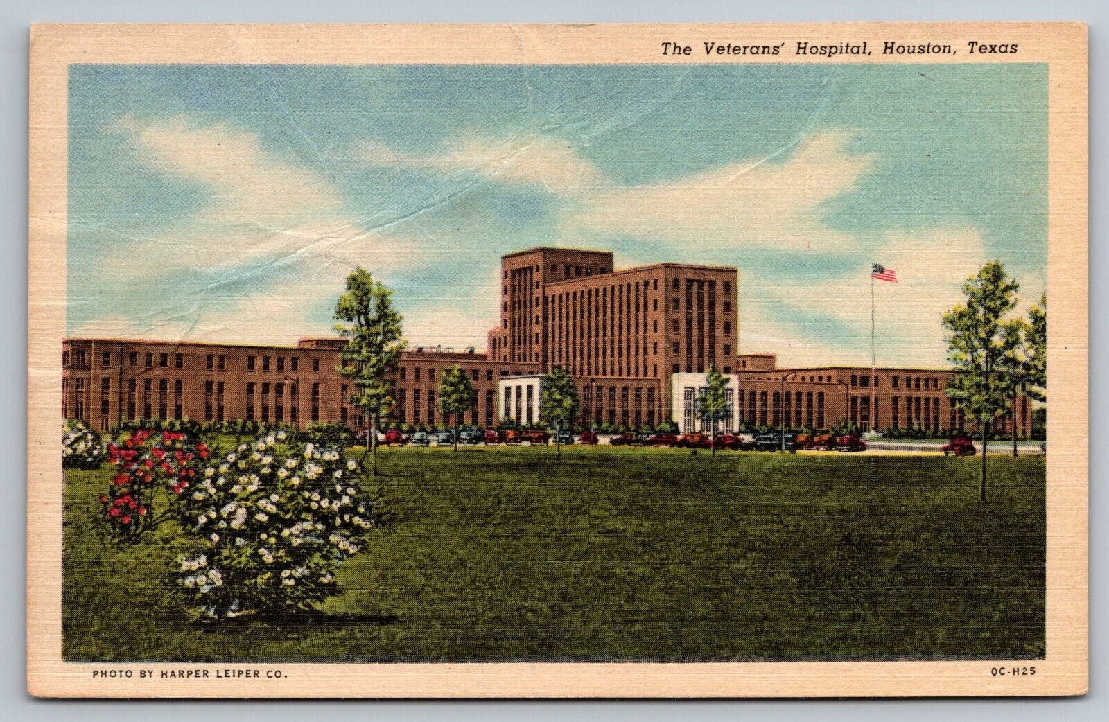 Postcard D 89, The Veterans\' Hospital, Houston, Texas