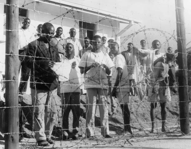 Political Detainees In The Kanjedza Prison Camp In Malawi 1959 Old Photo