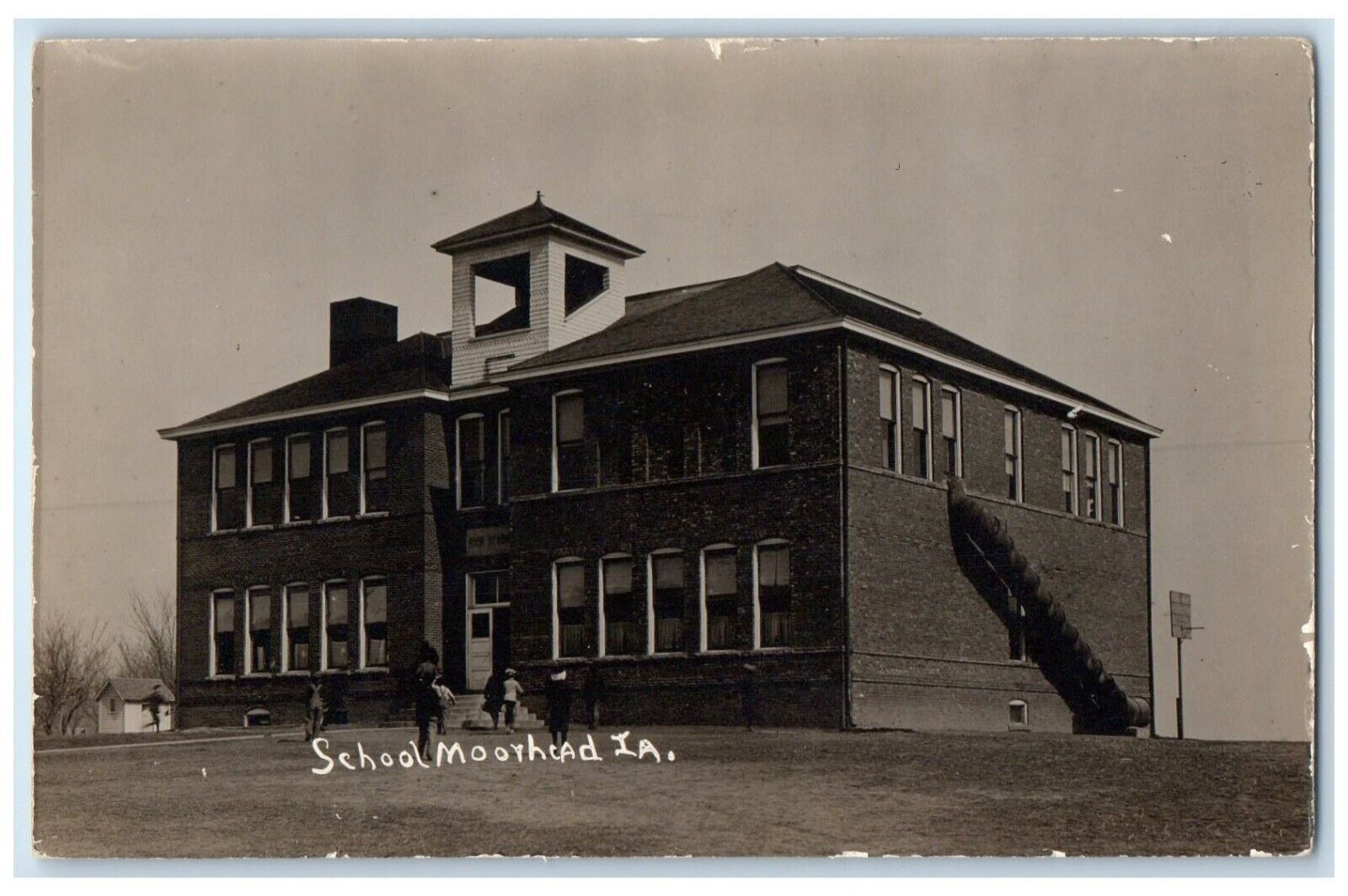 c1910\'s School Building Campus Moorhead Iowa IA RPPC Photo Antique Postcard