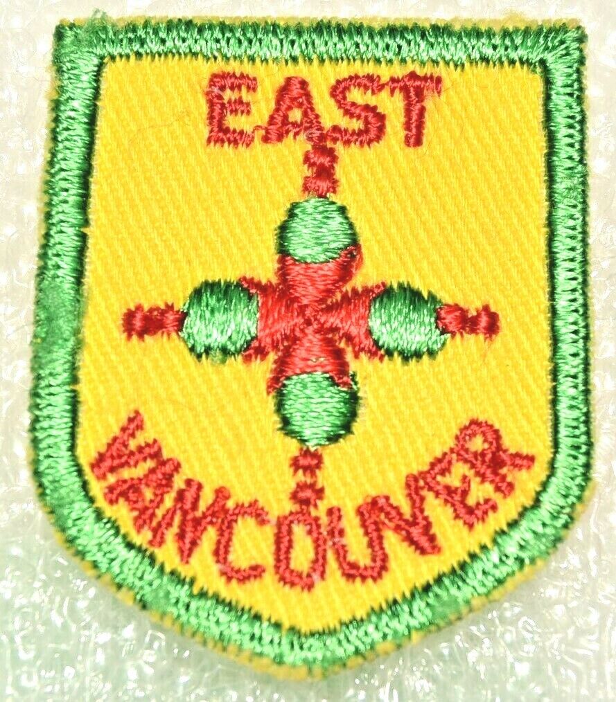 EAST VANCOUVER DISTRICT Boy Scout Uniform Cut Edge Badge Canadian Mint BCE1C