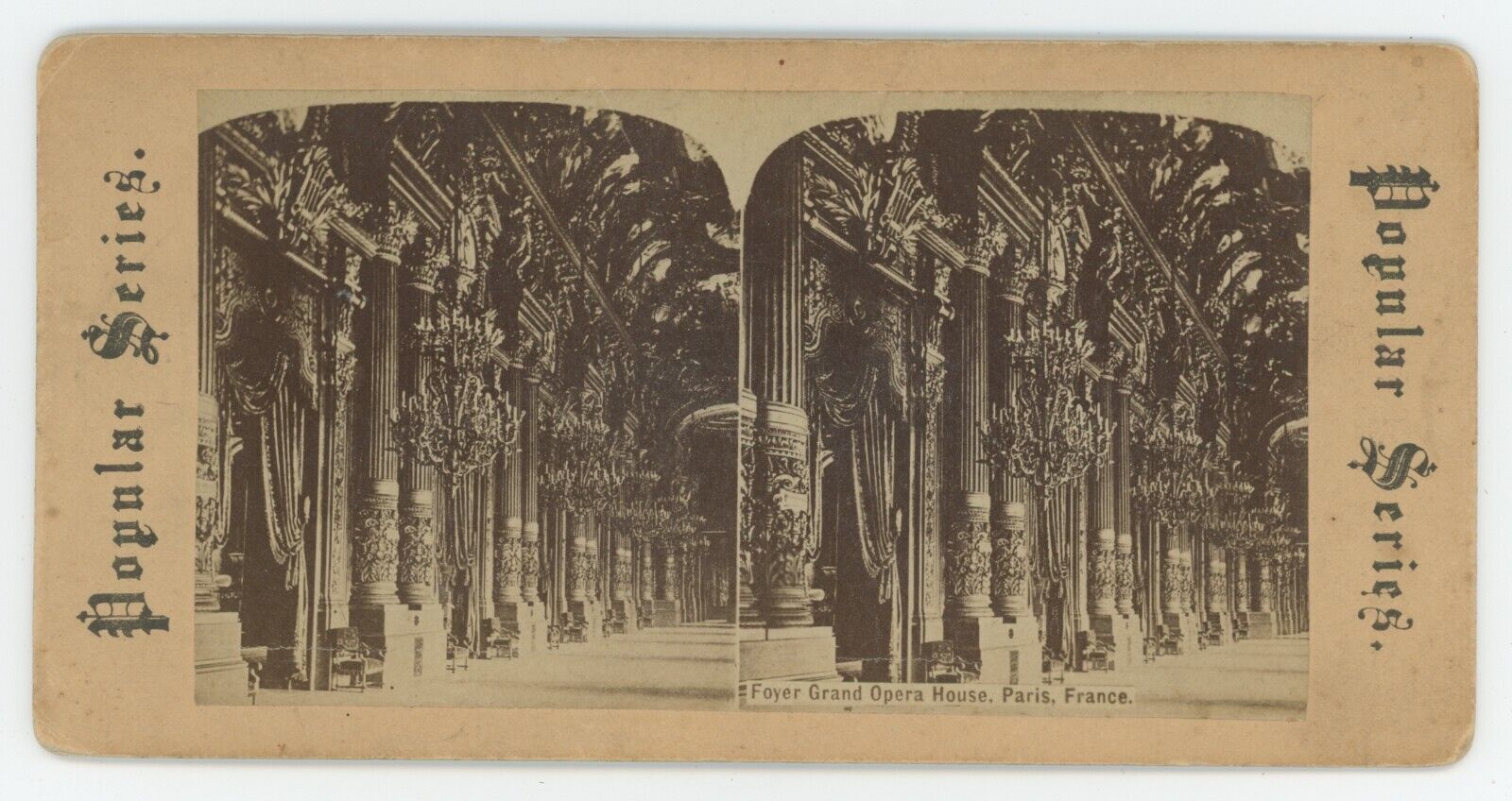 c1900's Real Print Stereoview Foyer Grand Opera House, Paris, France