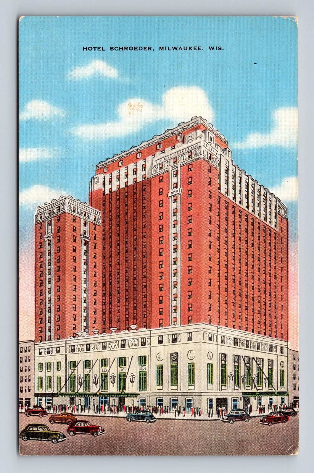 Milwaukee WI-Wisconsin, Hotel Schroeder, Advertising, Vintage Souvenir Postcard
