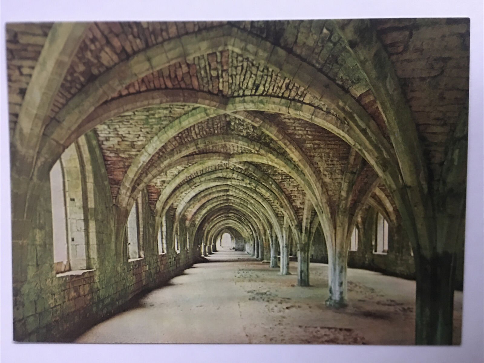 Fountains Abbey North Yorkshire The Cellarium Vintage Postcard