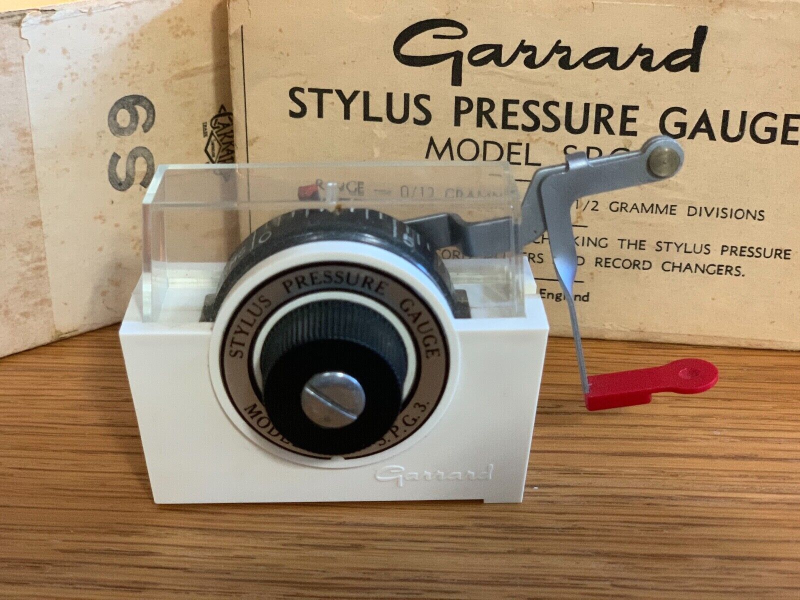 GARRARD SPG-3 PICKUP STYLUS PRESSURE GAUGE~RARE ORIGINAL VINTAGE~ORIGINAL BOX