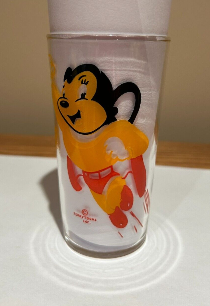 Vintage Terrytoons Mighty Mouse Drinking Glass