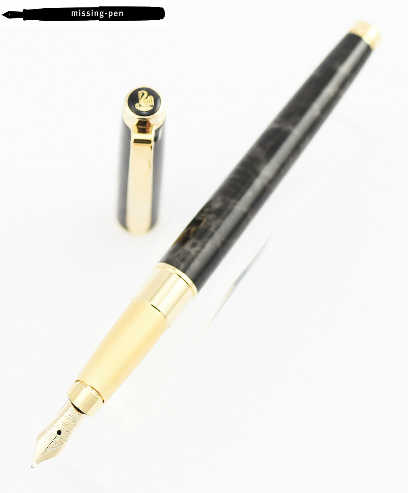 Pelikan Celebry P580 Cartridges Fountain Pen in Agate Black 14K F, M B or OB-nib