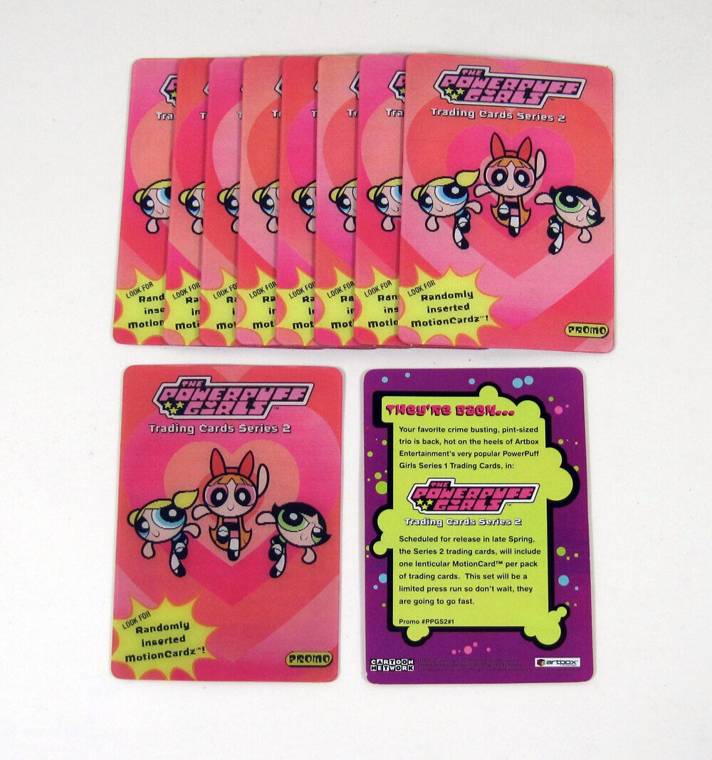 Lot of (10) 2001 Artbox Powerpuff Girls Series 2 Promo Card (#1) Nm/Mt