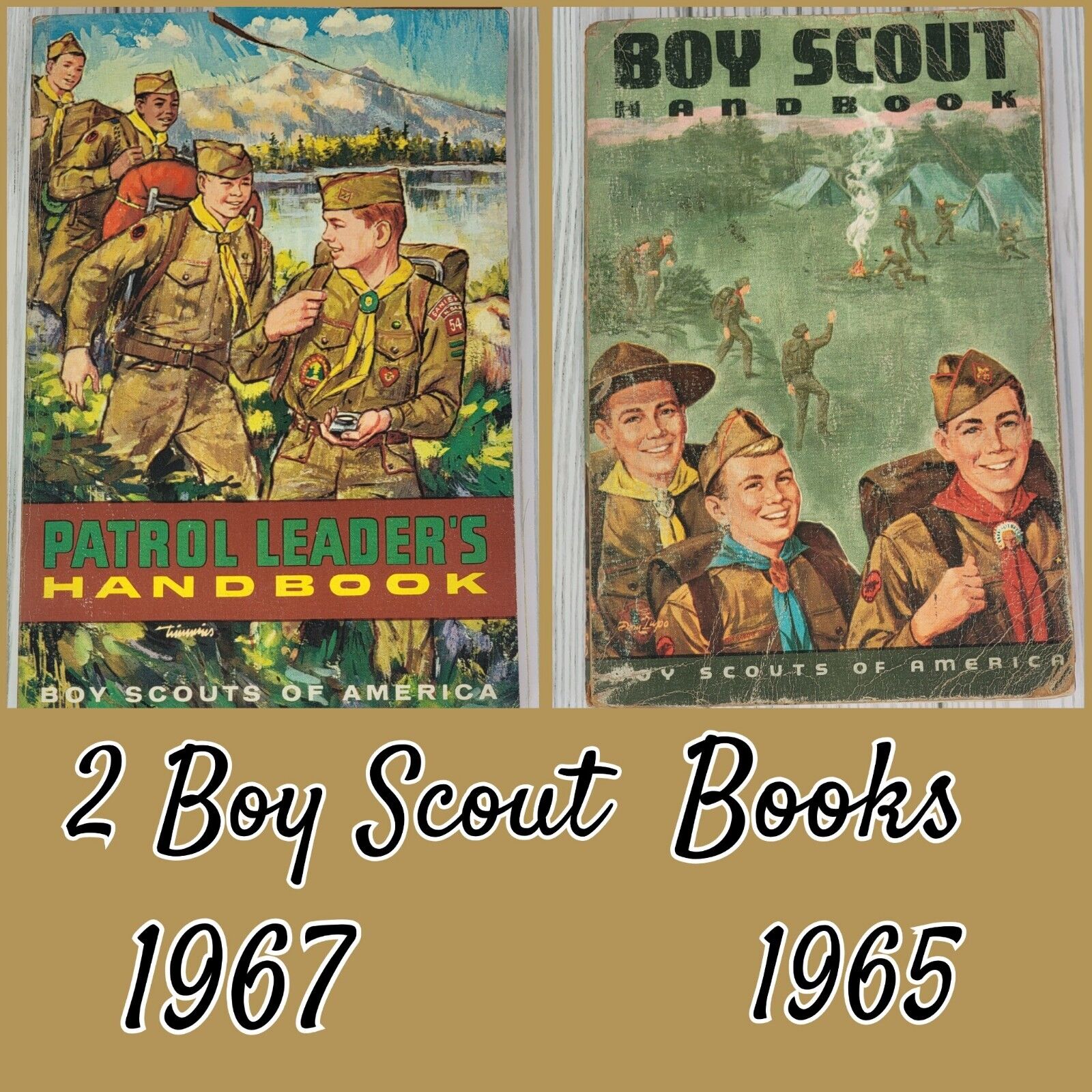 Boy Scouts of America Handbooks Set of 2 1965 & 1967  Patrol Leader Troop 70