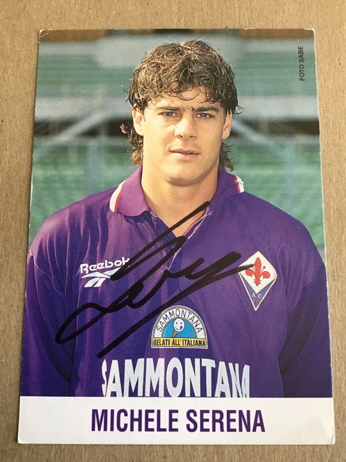 Michele Serena, Italy 🇮🇹  AC Fiorentina 1995/96 hand signed