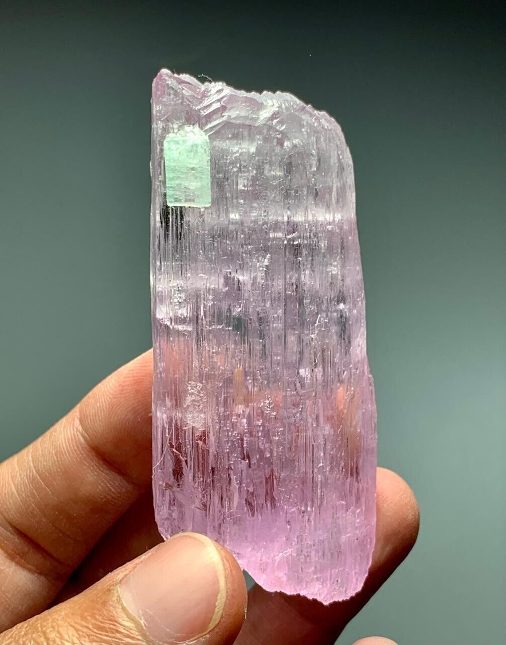Kunzite Crystal With Tourmaline Baby Crystal From Afghanistan 415 Carat